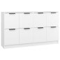 vidaXL Aparadores 2 unidades madera contrachapada blanco 60x30x70 cm vidaXL Aparadores 2 unidades madera contrachapada blanco 60x30x70 cm