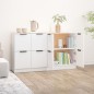 vidaXL Aparadores 2 unidades madera contrachapada blanco 60x30x70 cm vidaXL Aparadores 2 unidades madera contrachapada blanco 60x30x70 cm
