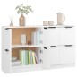 vidaXL Aparadores 2 unidades madera contrachapada blanco 60x30x70 cm vidaXL Aparadores 2 unidades madera contrachapada blanco 60x30x70 cm
