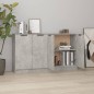 vidaXL Aparadores 2 uds madera contrachapada gris hormigón 60x30x70 cm vidaXL Aparadores 2 uds madera contrachapada gris hormigón 60x30x70 cm