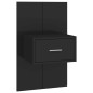vidaXL Cabecero de cama con mesitas madera contrachapada negro vidaXL Cabecero de cama con mesitas madera contrachapada negro