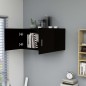 vidaXL Armario de pared madera contrachapada negro 80x39x40 cm