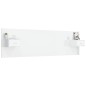 vidaXL Cabecero de cama y mesitas madera contrachapada blanco brillo vidaXL Cabecero de cama y mesitas madera contrachapada blanco brillo