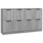 vidaXL Aparadores 2 uds madera contrachapada gris Sonoma 60x30x70 cm vidaXL Aparadores 2 uds madera contrachapada gris Sonoma 60x30x70 cm