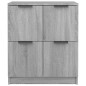 vidaXL Aparadores 2 uds madera contrachapada gris Sonoma 60x30x70 cm vidaXL Aparadores 2 uds madera contrachapada gris Sonoma 60x30x70 cm