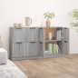 vidaXL Aparadores 2 uds madera contrachapada gris Sonoma 60x30x70 cm vidaXL Aparadores 2 uds madera contrachapada gris Sonoma 60x30x70 cm