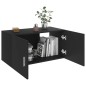 vidaXL Armario de pared madera contrachapada negro 80x39x40 cm