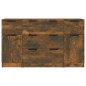 vidaXL Set de aparador 3 piezas madera contrachapada roble ahumado vidaXL Set de aparador 3 piezas madera contrachapada roble ahumado
