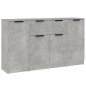vidaXL Aparadores 3 piezas madera contrachapada gris cemento