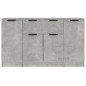 vidaXL Aparadores 3 piezas madera contrachapada gris cemento