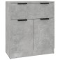 vidaXL Aparadores 3 piezas madera contrachapada gris cemento