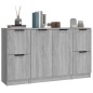 vidaXL Aparadores 3 piezas madera contrachapada gris Sonoma vidaXL Aparadores 3 piezas madera contrachapada gris Sonoma