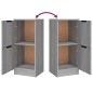 vidaXL Aparadores 3 piezas madera contrachapada gris Sonoma vidaXL Aparadores 3 piezas madera contrachapada gris Sonoma