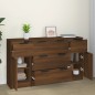 vidaXL Set de aparador 3 piezas madera contrachapada roble marrón