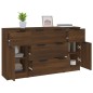 vidaXL Set de aparador 3 piezas madera contrachapada roble marrón