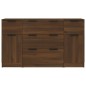 vidaXL Set de aparador 3 piezas madera contrachapada roble marrón