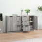 vidaXL Aparadores 2 uds madera contrachapada gris Sonoma 60x30x70 cm vidaXL Aparadores 2 uds madera contrachapada gris Sonoma 60x30x70 cm