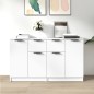 vidaXL Aparadores 2 uds madera contrachapada blanco 60x30x70 cm vidaXL Aparadores 2 uds madera contrachapada blanco 60x30x70 cm