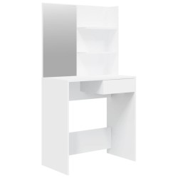 vidaXL Tocador con espejo blanco 74,5x40x141 cm