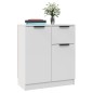 vidaXL Aparadores 2 uds madera contrachapada blanco 60x30x70 cm vidaXL Aparadores 2 uds madera contrachapada blanco 60x30x70 cm