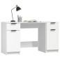 vidaXL Escritorio con armario lateral madera contrachapada blanco vidaXL Escritorio con armario lateral madera contrachapada blanco