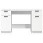vidaXL Escritorio con armario lateral madera contrachapada blanco vidaXL Escritorio con armario lateral madera contrachapada blanco