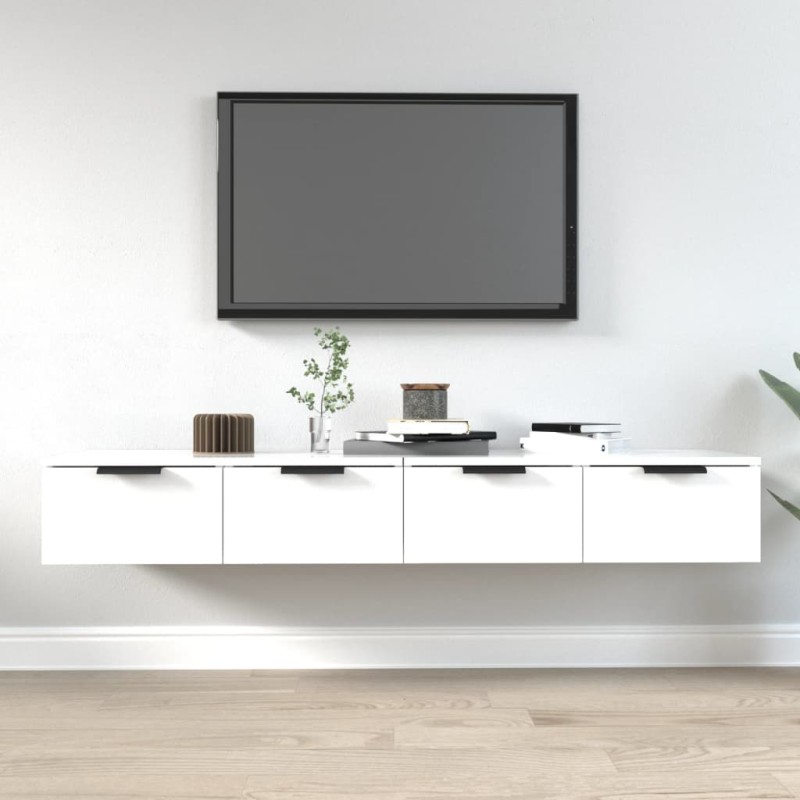 vidaXL Armarios de pared 2 unidades contrachapada blanco 68x30x20 cm vidaXL Armarios de pared 2 unidades contrachapada blanco 68x30x20 cm
