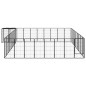 vidaXL Jaula perros 38 paneles acero recubierto polvo negro 50x100 cm vidaXL Jaula perros 38 paneles acero recubierto polvo negro 50x100 cm