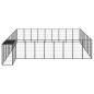 vidaXL Jaula perros 38 paneles acero recubierto polvo negro 50x100 cm vidaXL Jaula perros 38 paneles acero recubierto polvo negro 50x100 cm