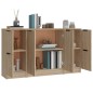 vidaXL Aparadores 3 piezas madera contrachapada color roble sonoma vidaXL Aparadores 3 piezas madera contrachapada color roble sonoma