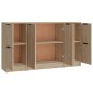 vidaXL Aparadores 3 piezas madera contrachapada color roble sonoma vidaXL Aparadores 3 piezas madera contrachapada color roble sonoma