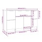 vidaXL Aparadores 3 piezas madera contrachapada roble ahumado vidaXL Aparadores 3 piezas madera contrachapada roble ahumado
