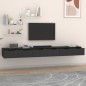 vidaXL Armarios de pared 2 uds madera contrachapada negro 102x30x20 cm vidaXL Armarios de pared 2 uds madera contrachapada negro 102x30x20 cm