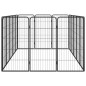 vidaXL Jaula perros 16 paneles acero recubierto polvo negro 50x100 cm vidaXL Jaula perros 16 paneles acero recubierto polvo negro 50x100 cm