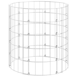 vidaXL Compostador de jardín acero galvanizado Ø50x50 cm
