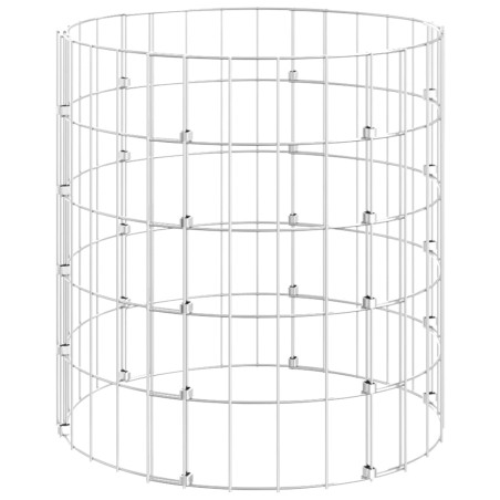 vidaXL Compostador de jardín acero galvanizado Ø50x50 cm