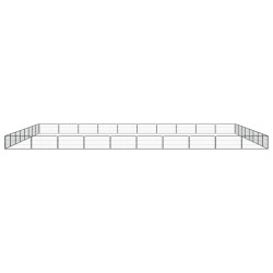 vidaXL Jaula perros 36 paneles acero recubierto polvo negro 100x50 cm