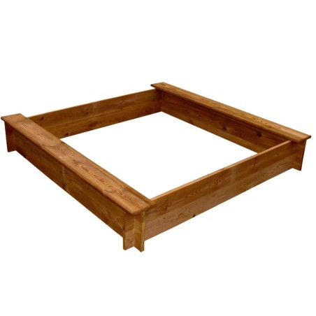 vidaXL Arenero de jardín para niños cuadrado de madera 