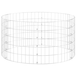 vidaXL Compostador de jardín acero galvanizado Ø100x50 cm