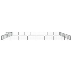 vidaXL Jaula perros 36 paneles acero recubierto polvo negro 100x50 cm