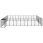 vidaXL Jaula perros 46 paneles acero recubierto polvo negro 50x100 cm vidaXL Jaula perros 46 paneles acero recubierto polvo negro 50x100 cm
