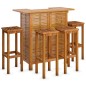 vidaXL Juego muebles de bar para jardín 5 pzas madera maciza de acacia