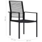 vidaXL Sillas de jardín 2 unidades ratán de PVC negro vidaXL Sillas de jardín 2 unidades ratán de PVC negro