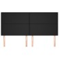 vidaXL Cabeceros 4 unidades de cuero sintético negro 90x5x78/88 cm vidaXL Cabeceros 4 unidades de cuero sintético negro 90x5x78/88 cm
