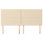 vidaXL Cabeceros 4 unidades de tela color crema 100x5x78/88 cm