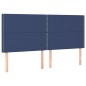 vidaXL Cabeceros 4 unidades de tela azul 90x5x78/88 cm vidaXL Cabeceros 4 unidades de tela azul 90x5x78/88 cm