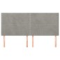 vidaXL Cabeceros 4 unidades de terciopelo gris claro 90x5x78/88 cm vidaXL Cabeceros 4 unidades de terciopelo gris claro 90x5x78/88 cm