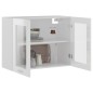 vidaXL Armario colgante vidrio y madera ingeniería blanco brillo vidaXL Armario colgante vidrio y madera ingeniería blanco brillo