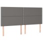 vidaXL Cabeceros 4 unidades de cuero sintético gris 80x5x78/88 cm vidaXL Cabeceros 4 unidades de cuero sintético gris 80x5x78/88 cm