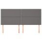 vidaXL Cabeceros 4 unidades de cuero sintético gris 80x5x78/88 cm vidaXL Cabeceros 4 unidades de cuero sintético gris 80x5x78/88 cm